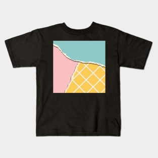 ripped paper pastel pattern Kids T-Shirt